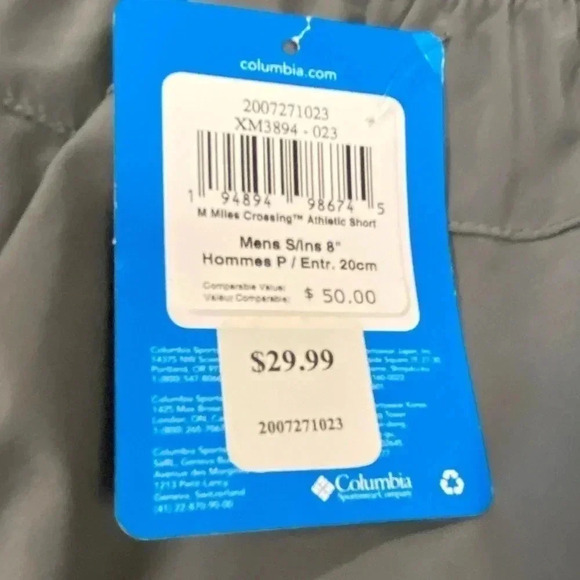COLUMBIA MEN'S SMALL SHORTS. OMNI-WICK. NEW WITH TAG. - Picture 3 of 9